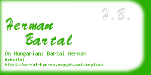 herman bartal business card